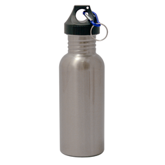 20oz (600ml) Stainless Steel  Sports Bottle - Silver with Screw Top
