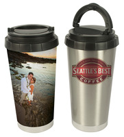 16 oz. Sublimation Stainless Steel Thermos - Silver or White