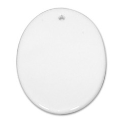 3" Oval Ornament w/ hole100/case