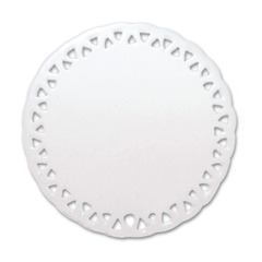 3.25" Round Doily Ornament w/ Triangle Lace 100/case