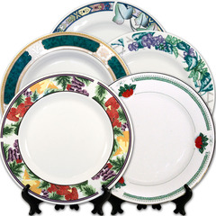 7.5" Rim Plate Decorated Color Rim