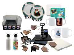 K1002 Gold Package Bundle featuring the All-in-One Heat Press and the Ricoh GX e3300N Sublimation Printer