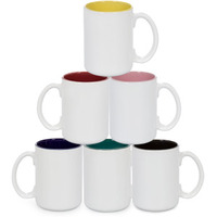 15 oz. Ceramic Mugs Two-Tone
